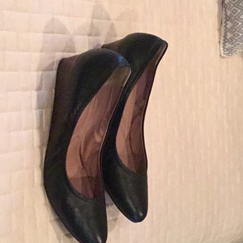 Leather Wedge Pumps